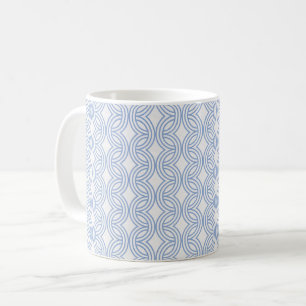 Mug Arc-en-ciel bleu géométrique neutre - arrière - pl