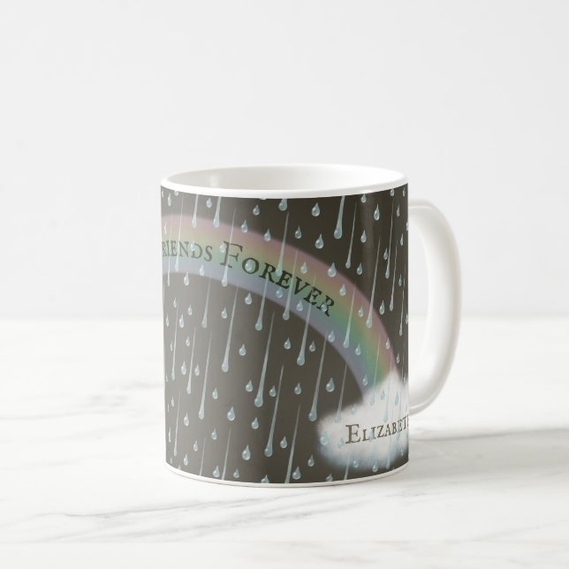 Mug Arc en ciel dans une tempête Inspiration message p (Devant droit)