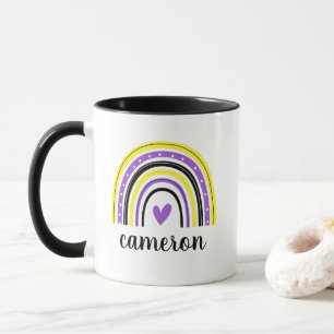 Mug Arc-en-ciel non binaire personnalisé