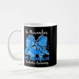 Mug Arc En Novembre Ruban Papillon Porter Bleu Diabète