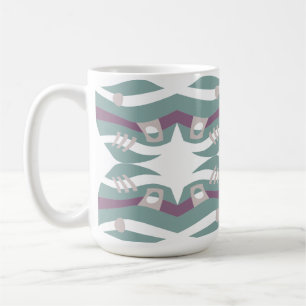 Mug Arche de Noé Abstraite Dusty Seagrass Ecru Eggplan
