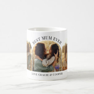 Mug Arche moderne élégant multi photo meilleure maman