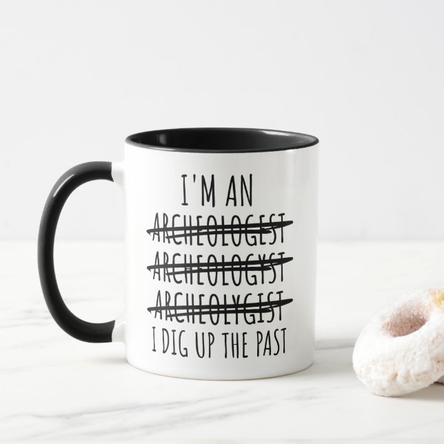 Mug Archéologue drôle  (Avec donut)