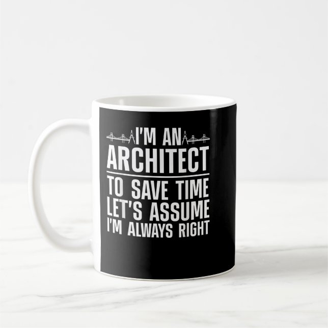 Mug Architecte Drôle Art Pour Hommes Femmes Architecte (Gauche)
