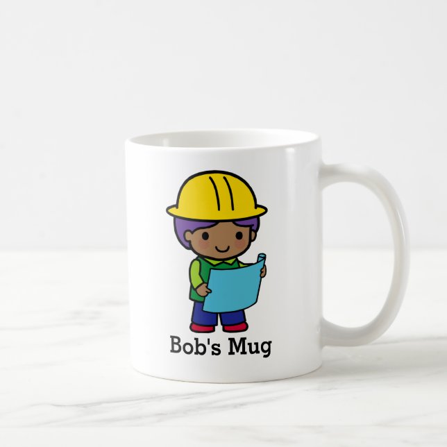 Mug Architecte Ingénieur Entrepreneur avec casque dur  (Droite)