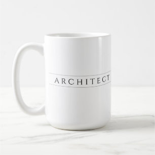 Mug ARCHITECTE Tall White Céramic Musique / Noir