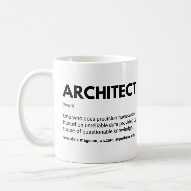 Mug Architectes Funny Engineers Définition (Gauche)