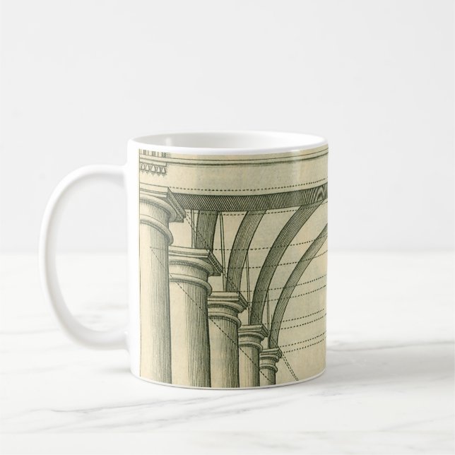 Mug Architecture vintage, Perspective Colonnes Arches (Gauche)