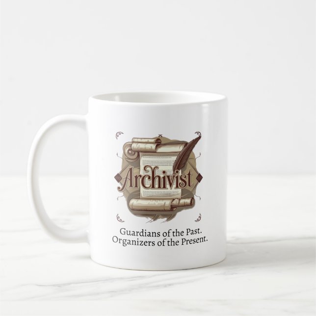 Mug Archiviste - Gardien du passé (Gauche)