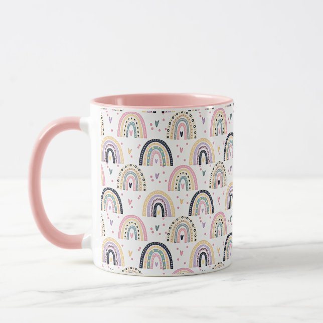 Mug Arcs-en-ciel pastel mignons (Gauche)