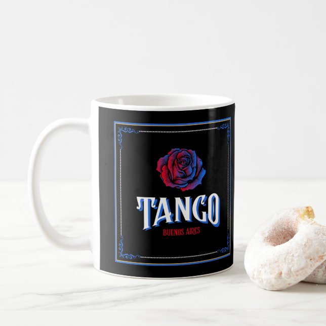 Mug Argentine Tango Buenos Aires Fileteado Porteño (Avec donut)
