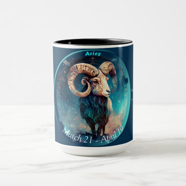 Mug Aries le bélier personnalisable "21 mars - 19 avri (Centre)