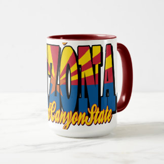 Mug Arizona Grand Canyon State Tiled Across