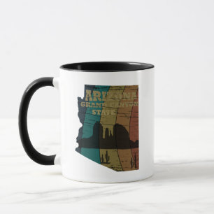 Mug Arizona Sedona carte grand canyon paysage rétro