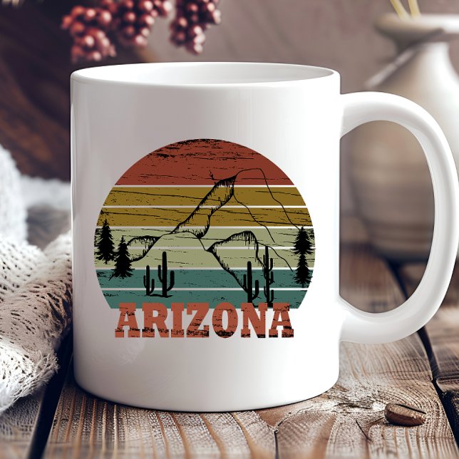 Mug Arizona Sedona coucher de soleil vintage rétro az (Créateur téléchargé)