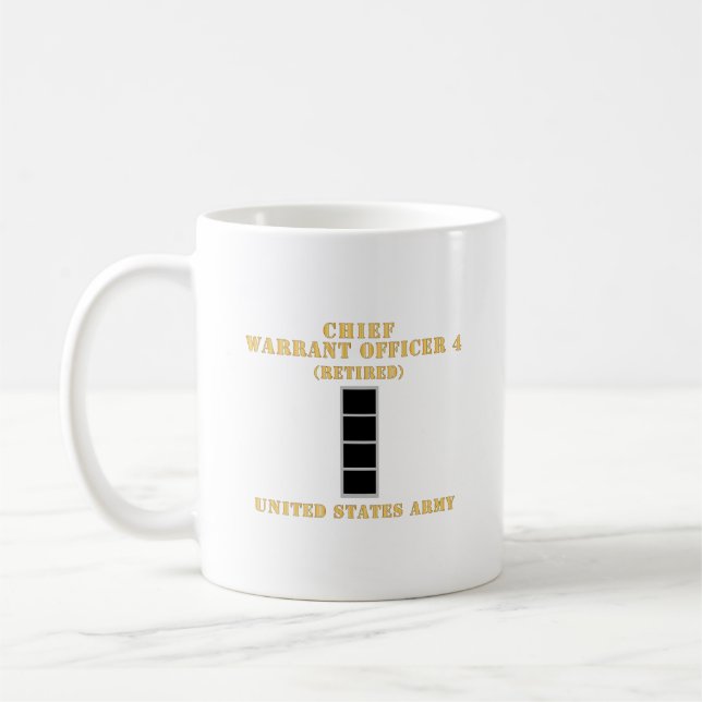 Mug Armée - Adjudant-chef 4 - CW04 - Retraité - (Gauche)