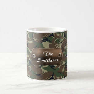 Mug armée de camo brune et vert personnalisé