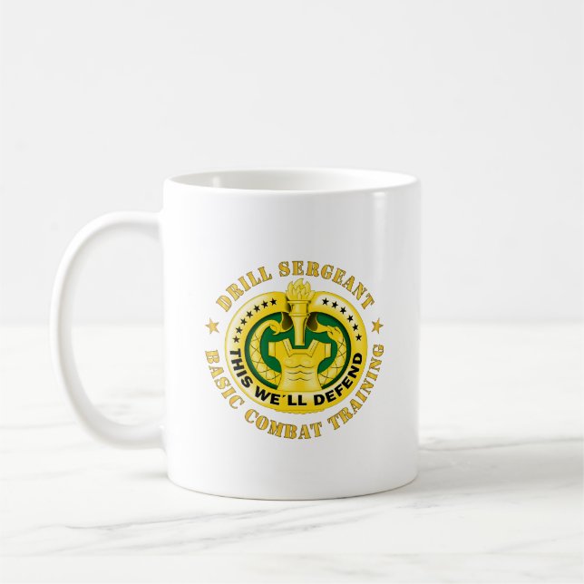 Mug Armée - Insigne Sgt de forage - Armée des États-Un (Gauche)