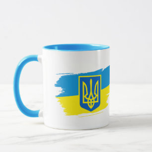 Mug Armoiries de l'Ukraine sur le drapeau de l'État