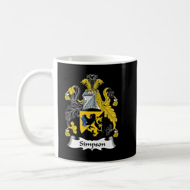 Mug Armoiries de Simpson Famille Crest  (Gauche)