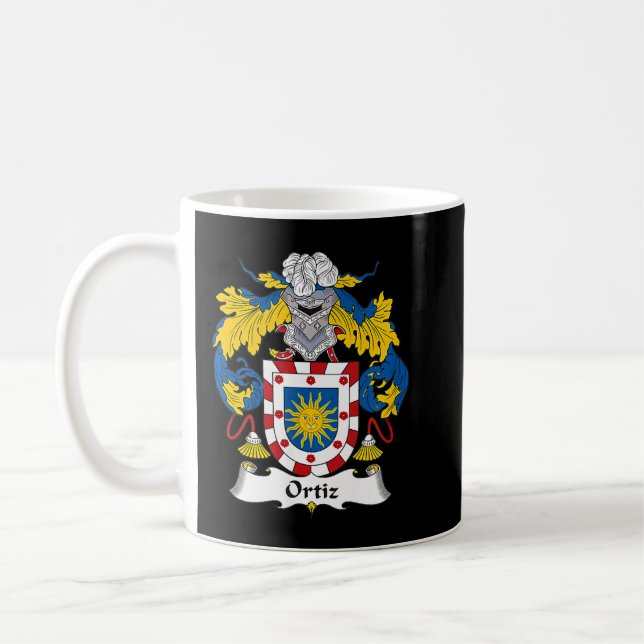 Mug Armoiries d'Ortiz Famille Crest  (Gauche)