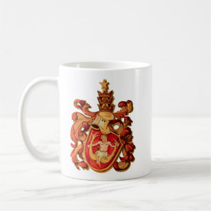 Mug Armoiries vintages de l'Allemagne rouge et de l'or