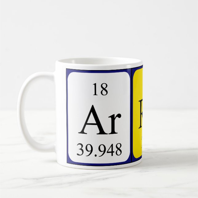 Mug Arran (tasse de nom de table périodique) (Gauche)