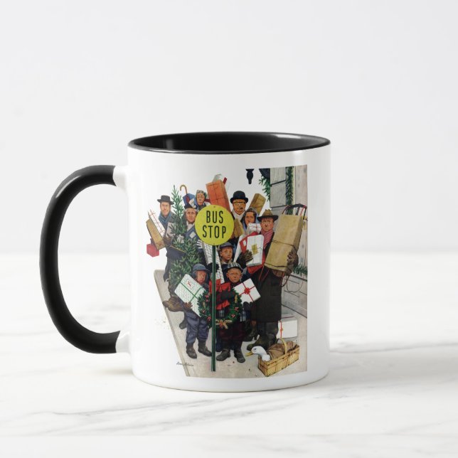 Mug Arrêt d'autobus à Noël (Gauche)