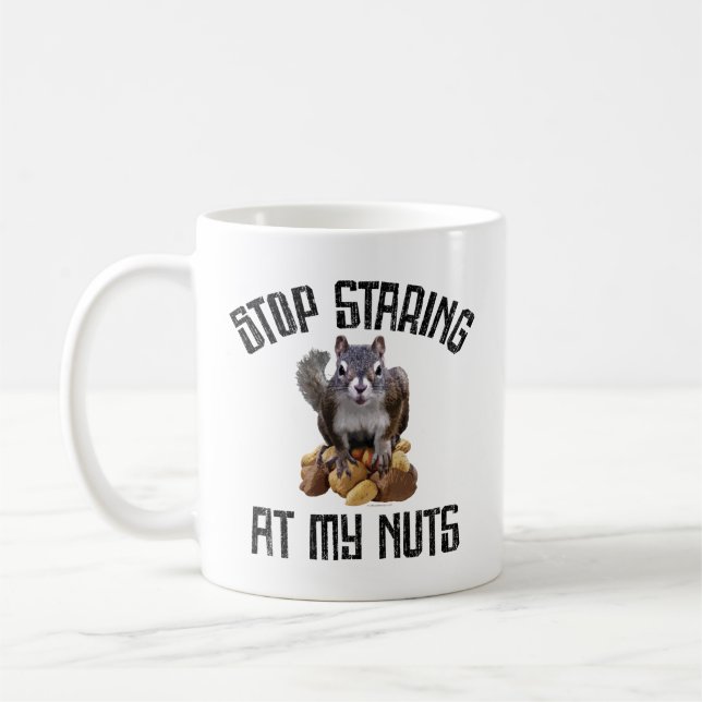 Mug Arrêtez de marcher sur mes nuts - drôle Amateur d' (Gauche)