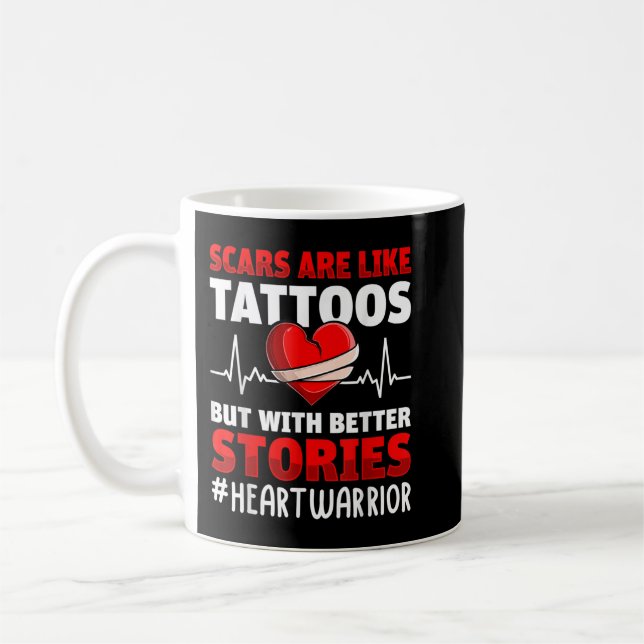 Mug Arrière coeur rouge guerrier de chirurgie à coeur  (Gauche)