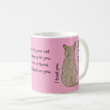 Arrière du chat rose clair