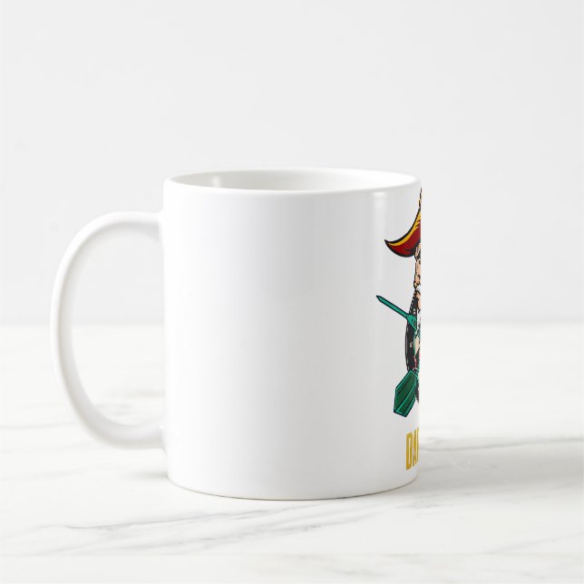 Mug Arrière-marin de l'astronaute des fléchettes (Gauche)