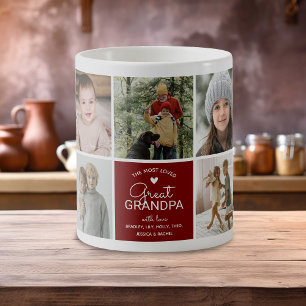 Mug Arrière-père 'le plus aimé' Collage de photos