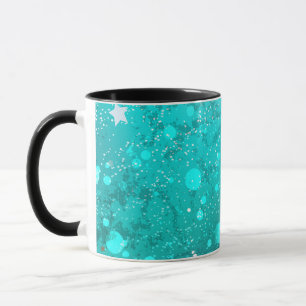 Mug Arrière - plan à huile Turquoise de la menthe