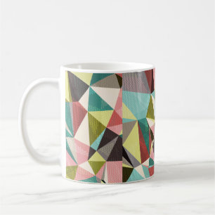 Mug Arrière - plan Abstrait avec triangles et coloré