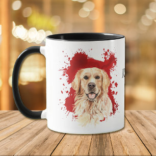 Mug Arrière - plan Abstrait Golden Retriever