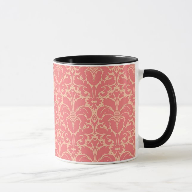 Mug Arrière - plan baroque de damassé de style (Droite)