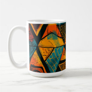 Mug Arrière - plan coloré à motifs africains