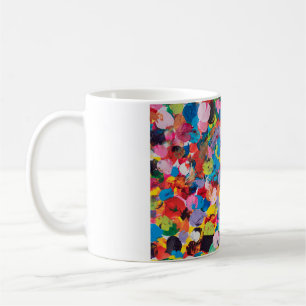 Mug arrière - plan coloré multicolore fait avec pincea
