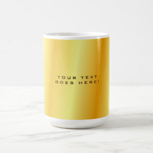 Mug Arrière - plan couleur or spécial unique clair