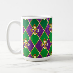Mug Arrière - plan de bijoux Mardi Gras