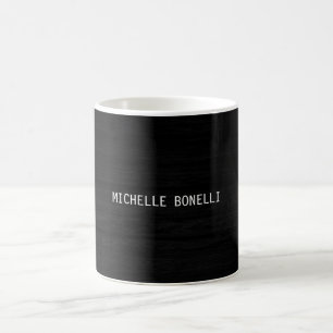 Mug Arrière - plan de conception en bois gris Nom lisi