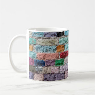 Mug Arrière - plan de la texture murale en brique pei