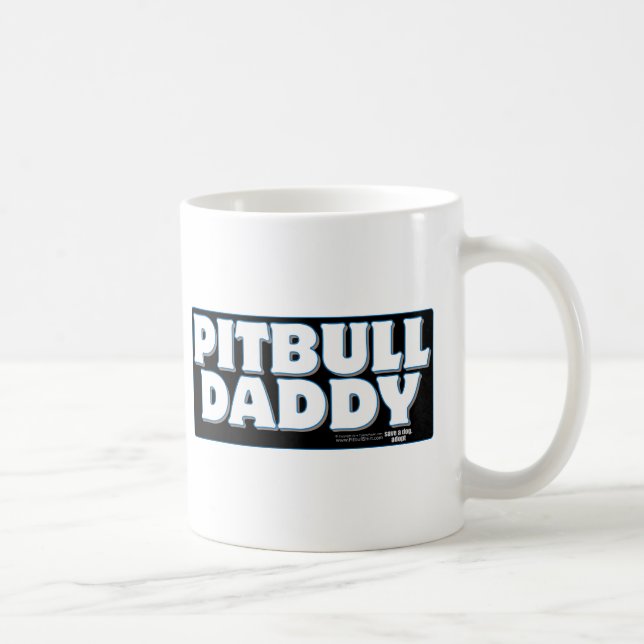 Mug Arrière - plan de noir de PAPA de PITBULL (Droite)