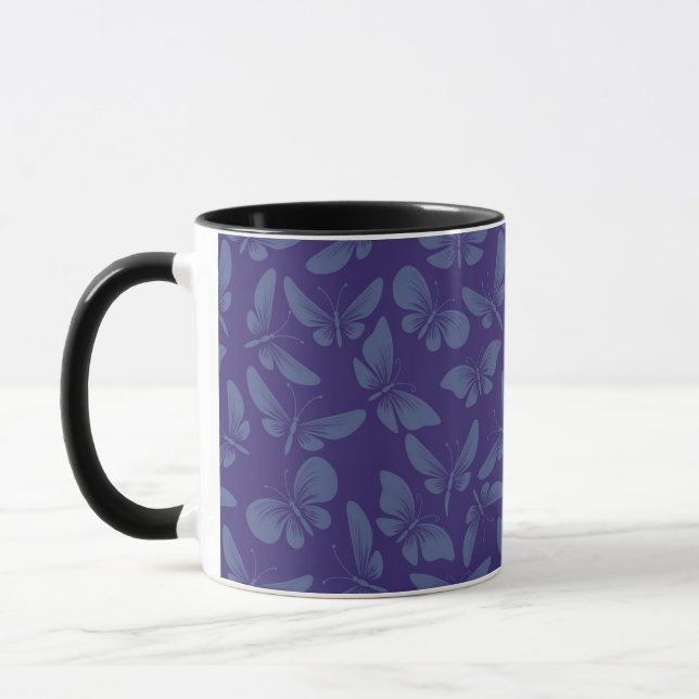 Mug arrière - plan de papillons de mite de nuit (Gauche)