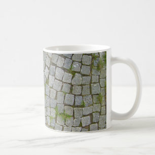 Mug Arrière - plan de texture de route de pavé rond