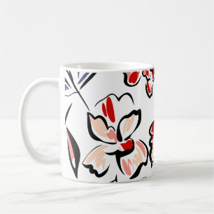 Mug Arrière-plan floral d'été dessiné à la main. Cuisi