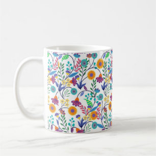 Mug Arrière - plan floral exotique coloré Motif-23145