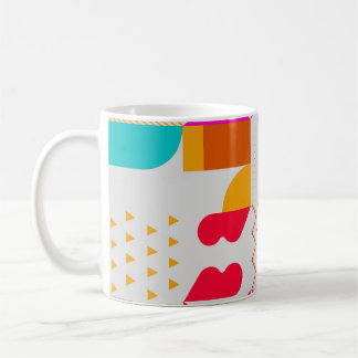 Mug arrière - plan géométrique tendance des années 80-