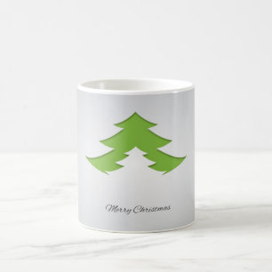 Mug Arrière - plan gris avec arbre de Noël